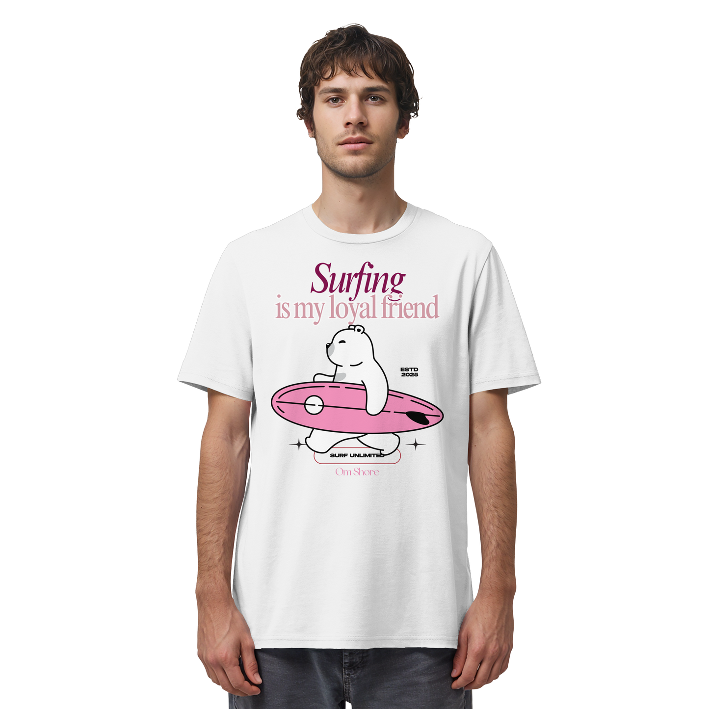 Om Shore Shirt "Surfing is my loyal friend"